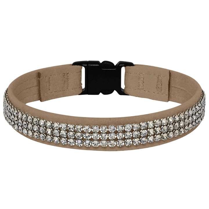 3 Row Crystal 1/2" Breakaway Cat Collar