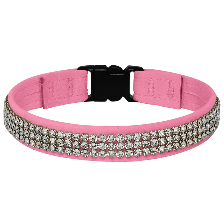 3 Row Crystal 1/2" Breakaway Cat Collar