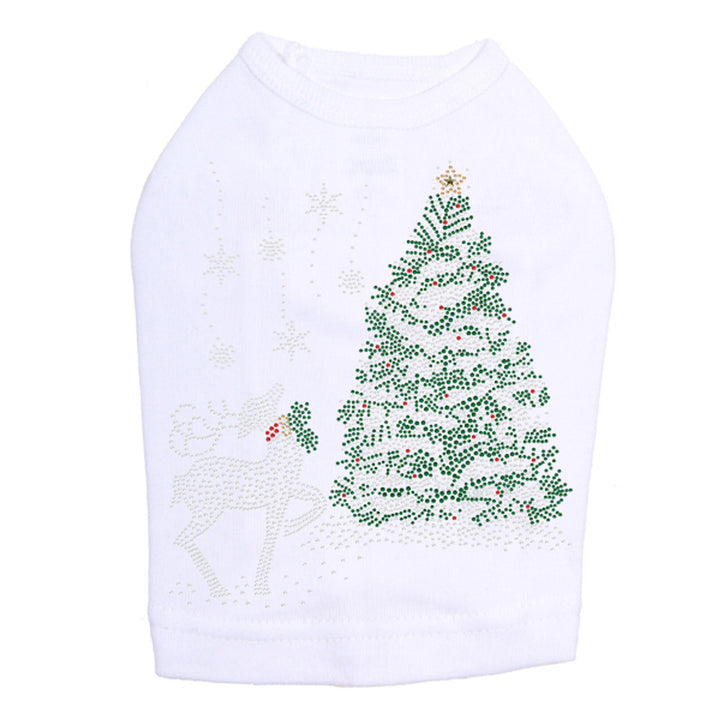 Christmas Tree with Reindeer - Dog Tank-Choose Color