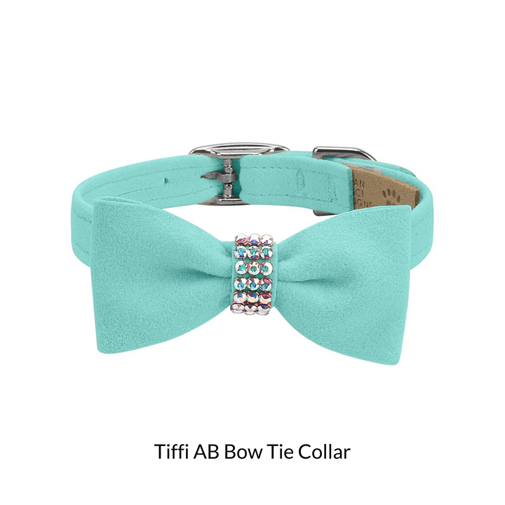 Aurora Borealis Giltmore Bow Tie Dog Collar