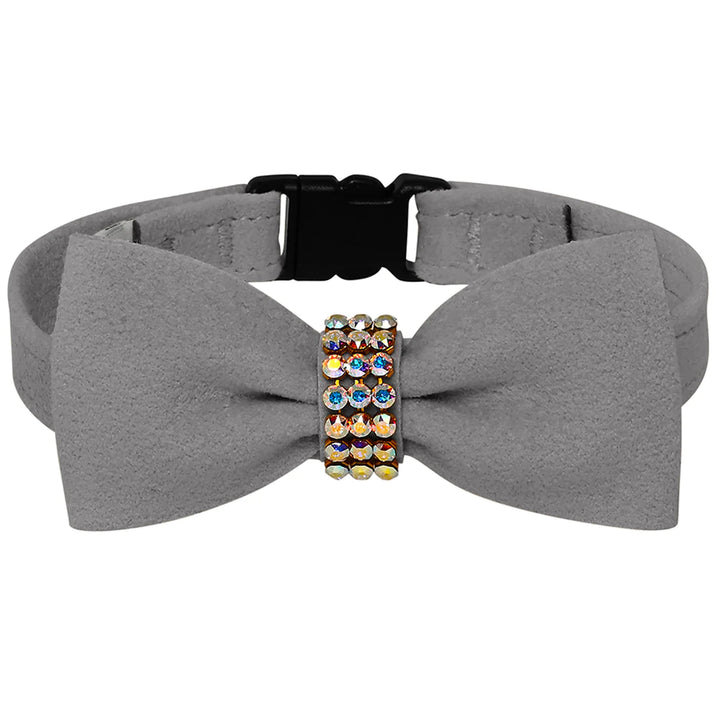 Aurora Borealis Crystal Bow Tie 1/2" Breakaway Cat Collar