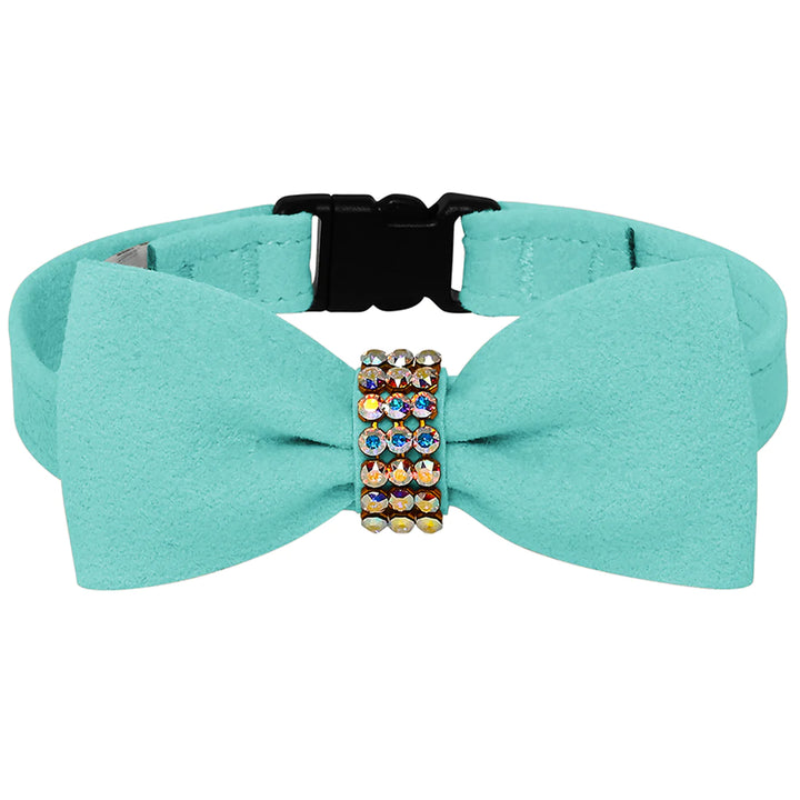 Aurora Borealis Crystal Bow Tie 1/2" Breakaway Cat Collar