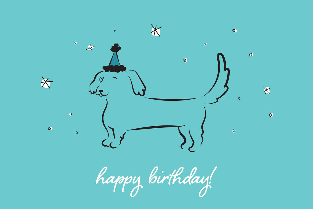 Happy Birthday Dog Greeting Card by Chloe Cole