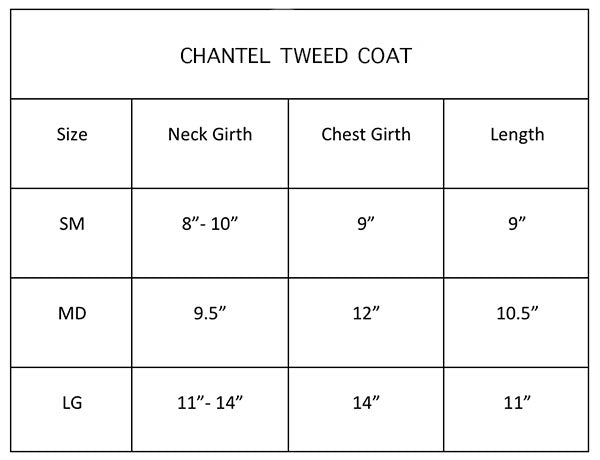 Chantel Tweed Dog Coat