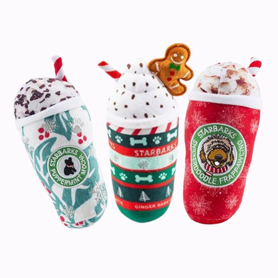 Christmas Coffee Dog Toys