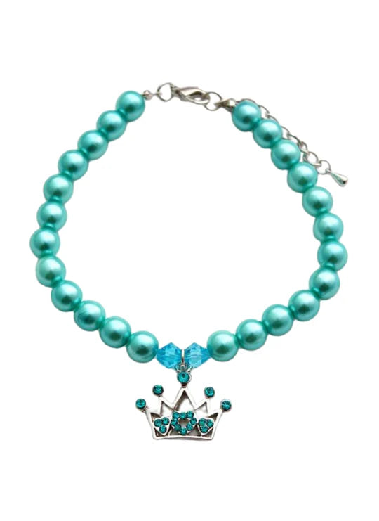 Princess Crown Pearl Dog Neckace (2 Colors)