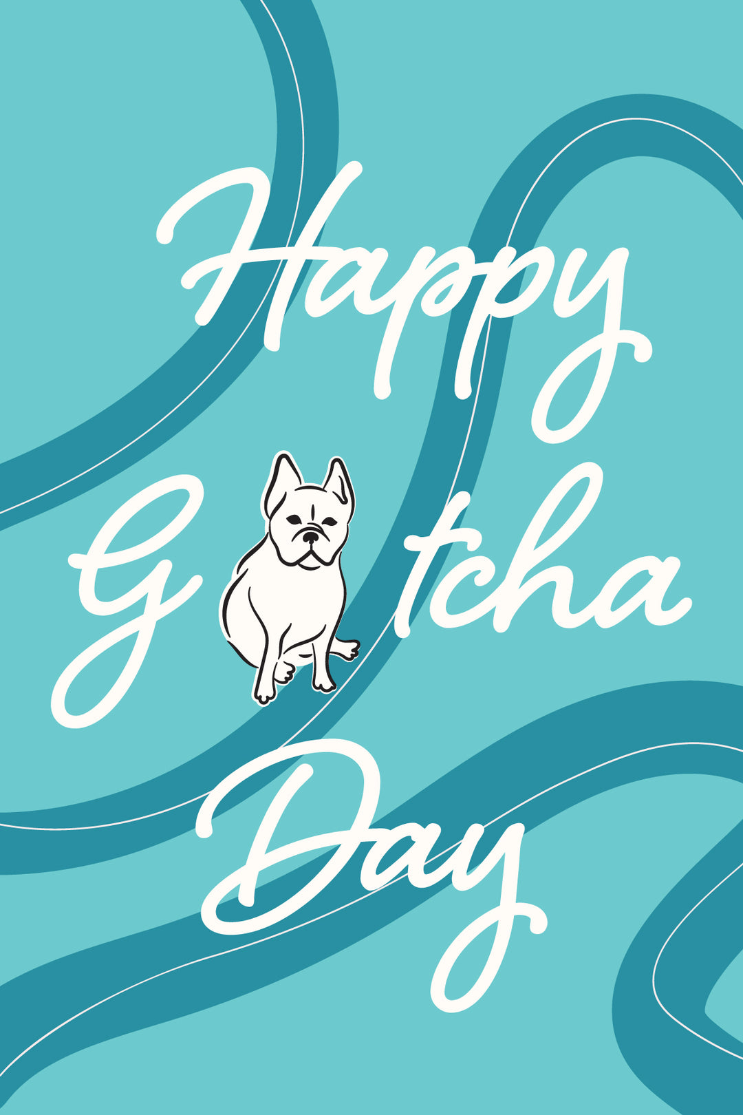 Gotcha French Bull Dog Card by Chloe Cole