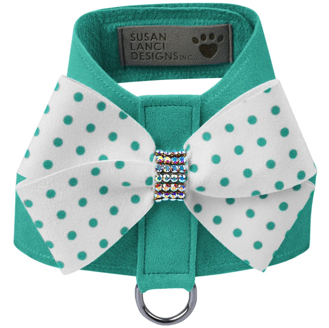 Bimini Polka Dot Nouveau Bow Tinkie Harness &  Aurora Borealis Giltmore