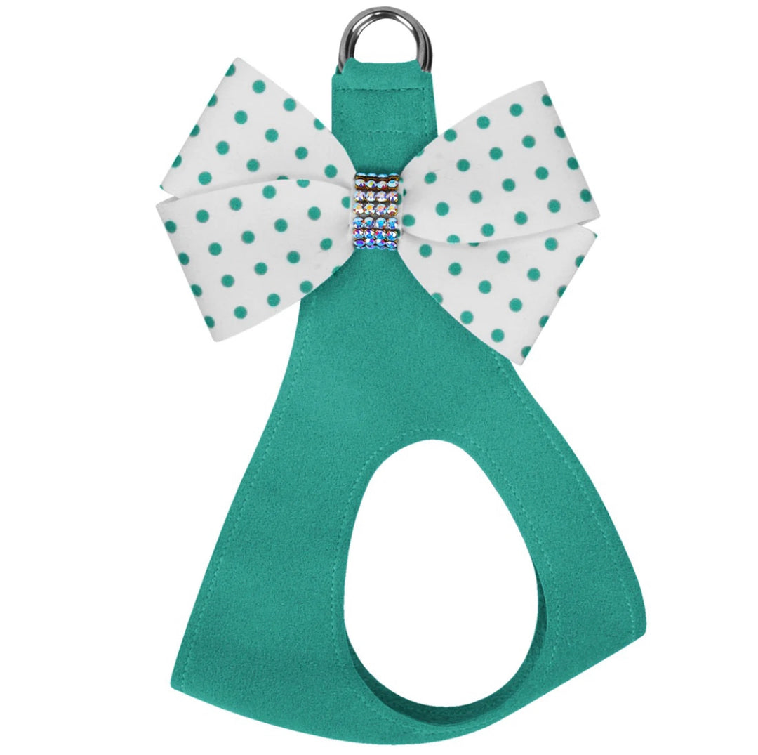 Bimini Polka Dot Nouveau Bow Step in Harness + Aurora Borealis