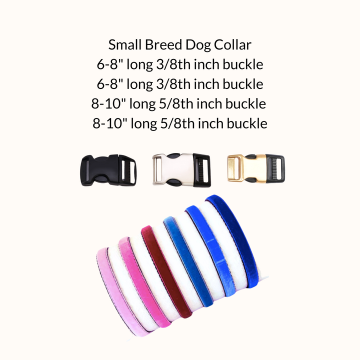Personalized Velvet Small Dog Collar or Cat Collar
