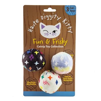 Kitty Vuiton Balls Monogram Organic Catnip Toys