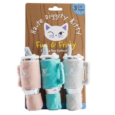 Snuggly Cup -Pack Organic Catnip Toys Teal, Ivor