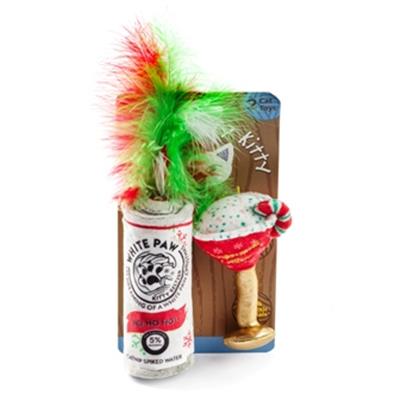 Kitty White Paw Kitty Seltzer & Pawpermint Cattini Catnip Toy Set