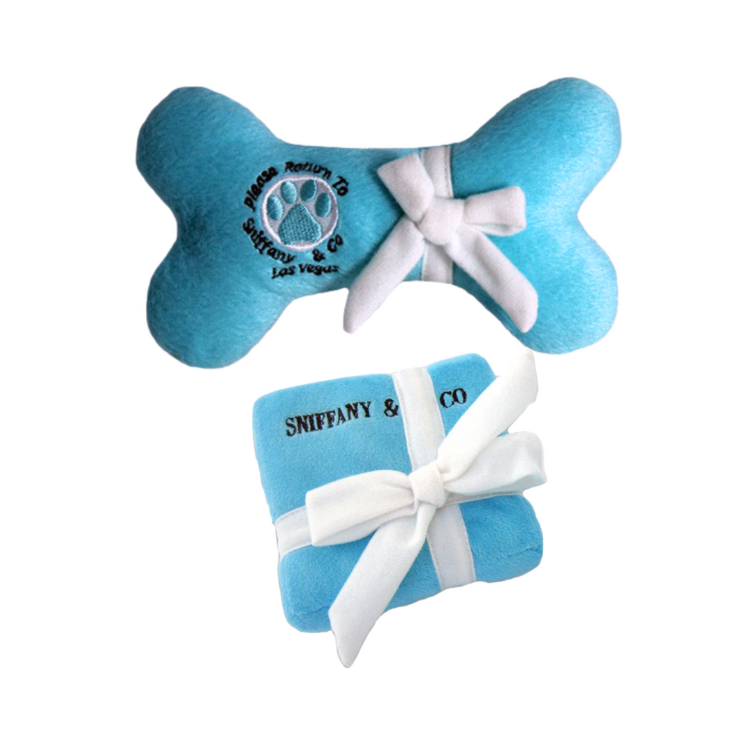 Sniffany Box -Shaped Bed + 2 Dog Toys