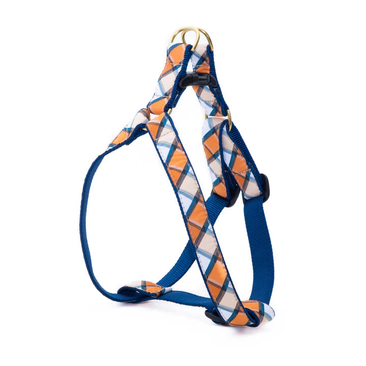Terracotta Plaid Dog Harness (optional Leash)