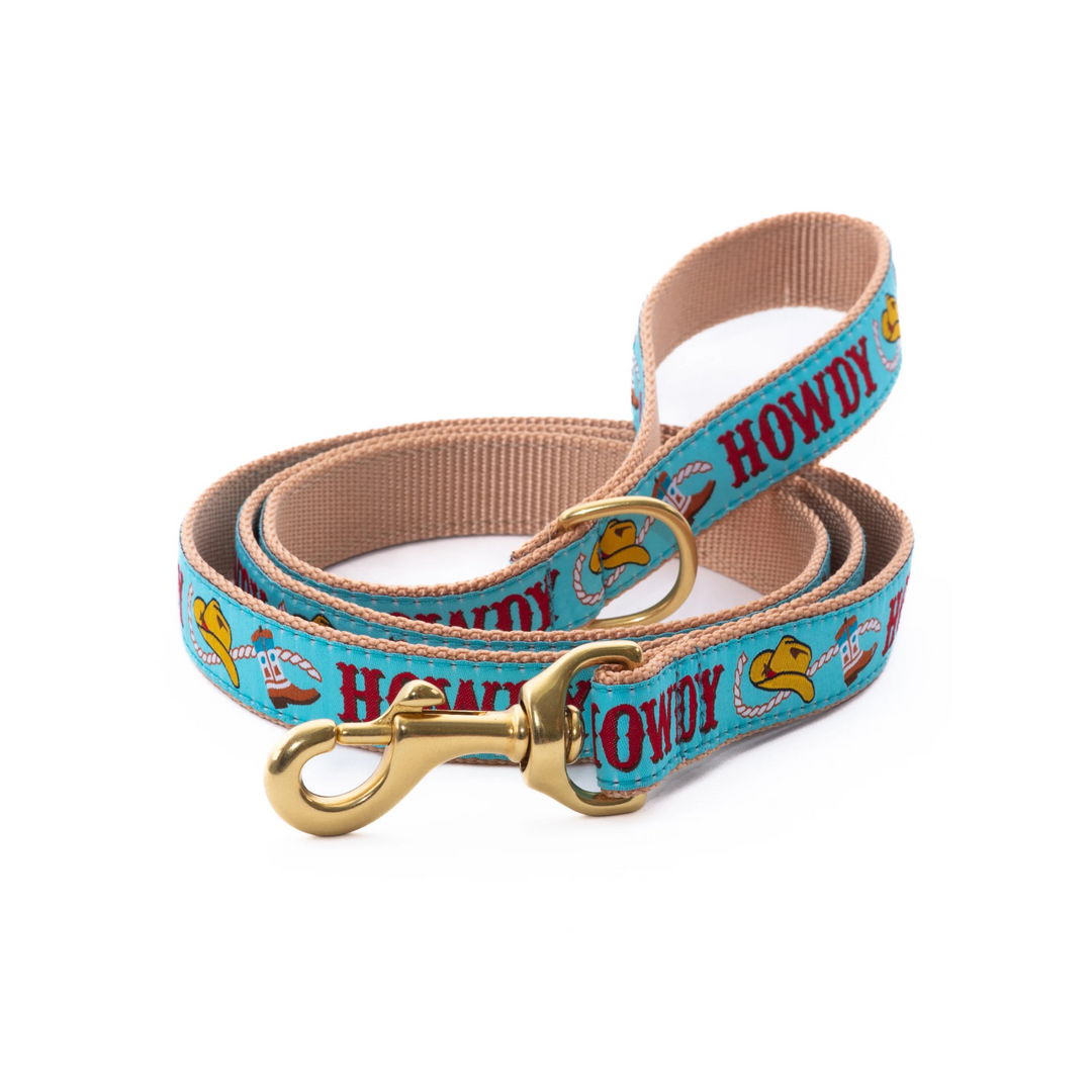 Howdy Blue Dog Leash (Optional Harness)