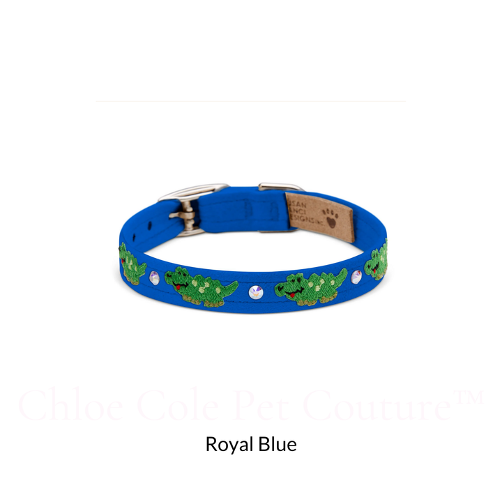 Embroidered Alligators Collar