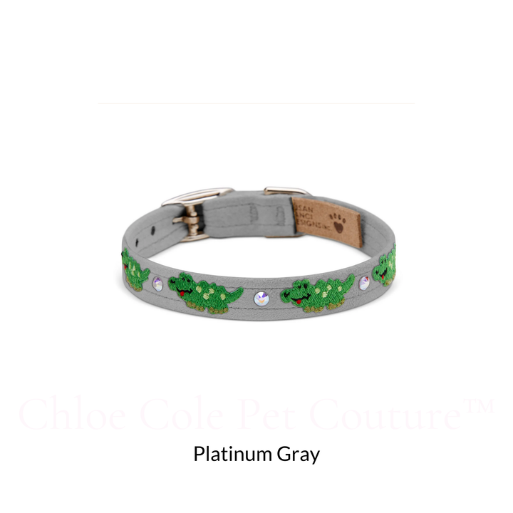 Embroidered Alligators Collar