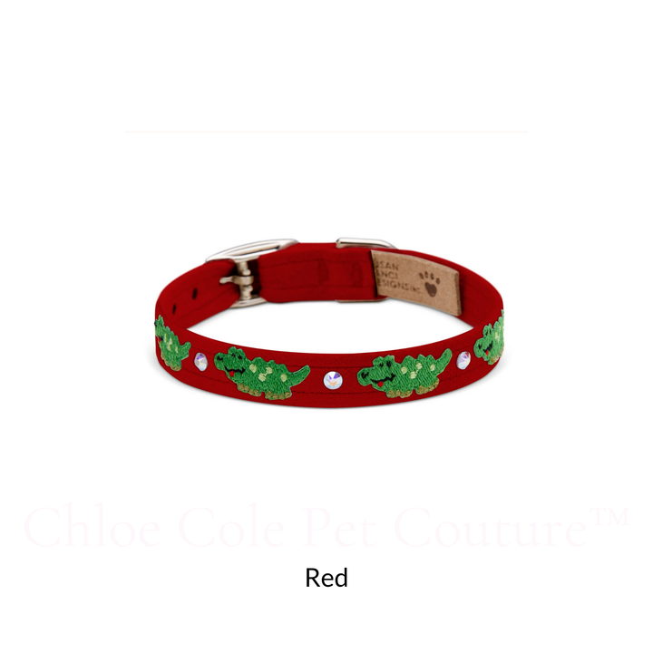Embroidered Alligators Collar