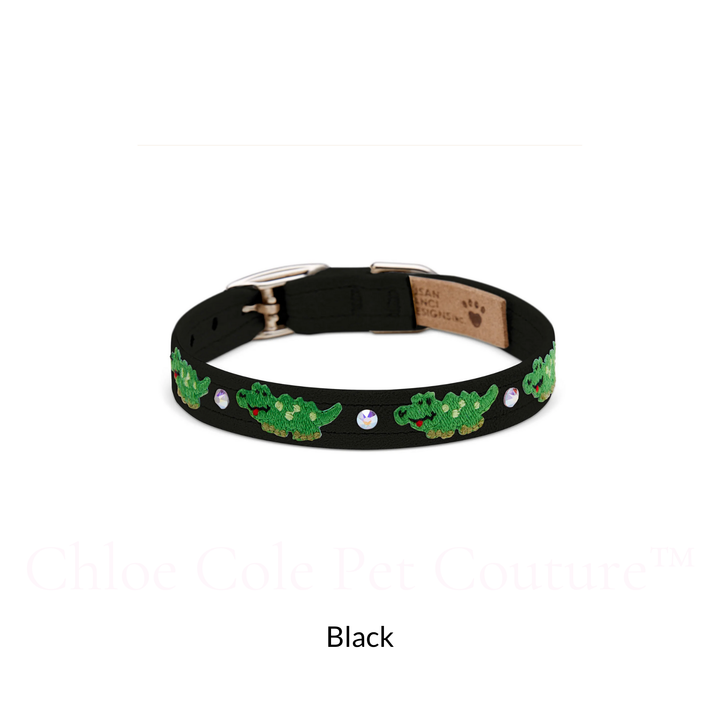 Embroidered Alligators Collar