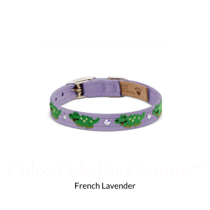 Embroidered Alligators Collar