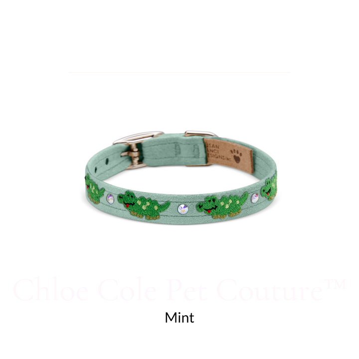 Embroidered Alligators Collar