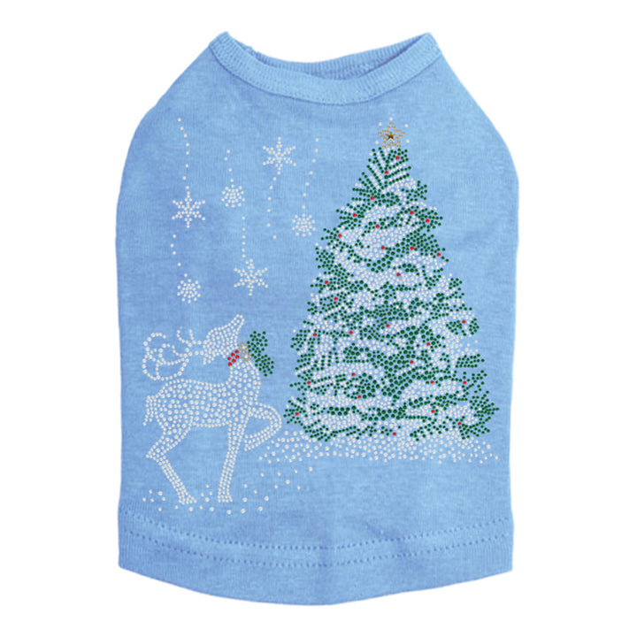 Christmas Tree with Reindeer - Dog Tank-Choose Color