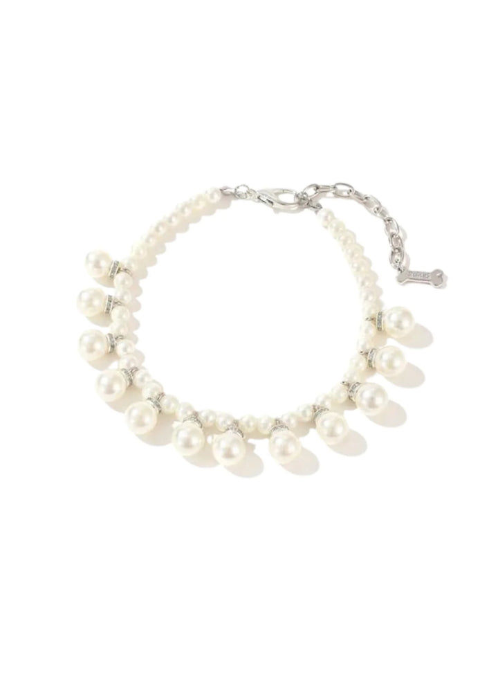 Drop Pearls Dog Necklace (Pink or Ivory)