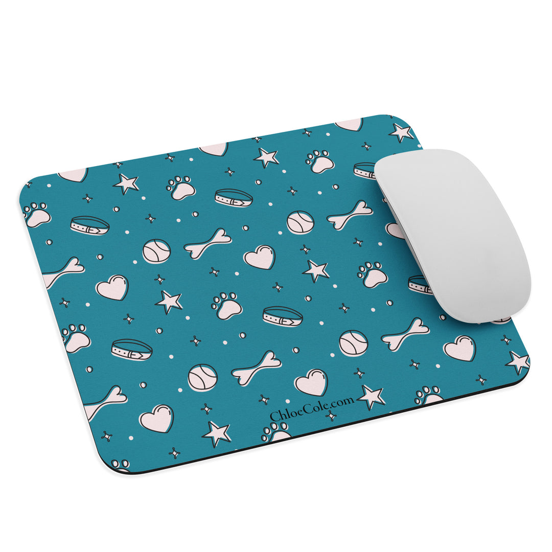 Dog Bones & Heart Mouse pad