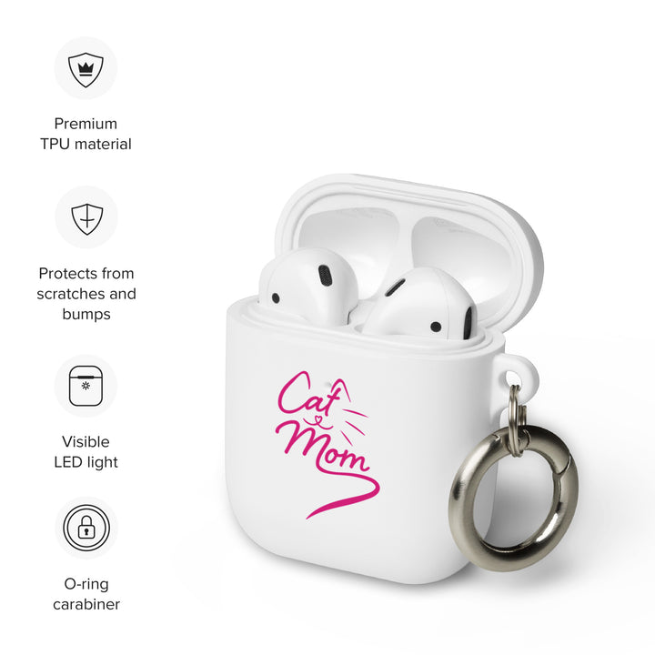 Cat Mom Rubber Case for AirPods®