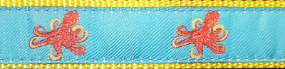 Turquoise Octopus Dog Collar