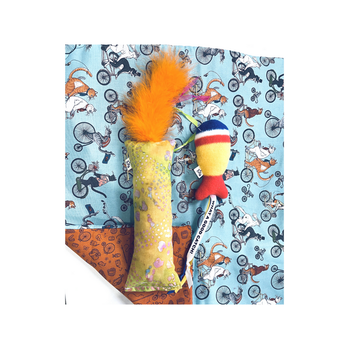 Colorful Cats Collar &  Cat Gift Box with 19 x 17 Catnip Mat