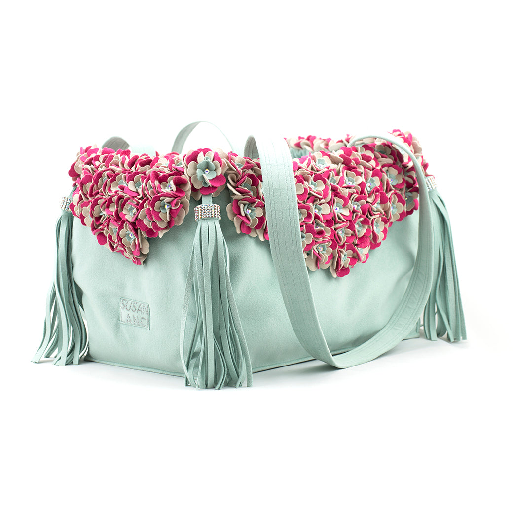 Luxury Pet Purse  Carrier Blossom Mint