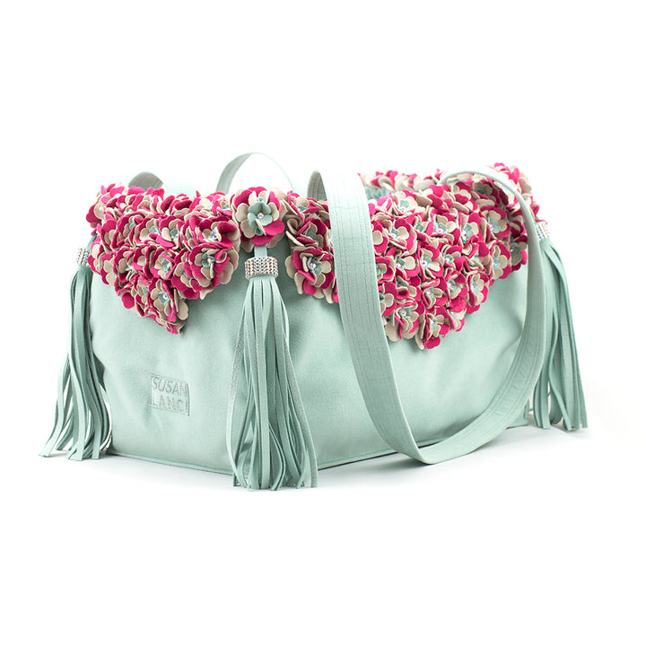 Luxury Pet Purse  Carrier Blossom Mint