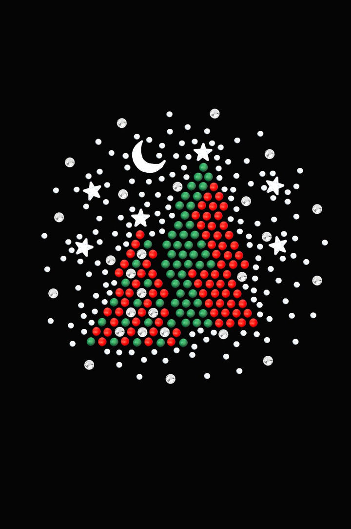 Red and Green Christmas Trees With Crystal Snowflakes