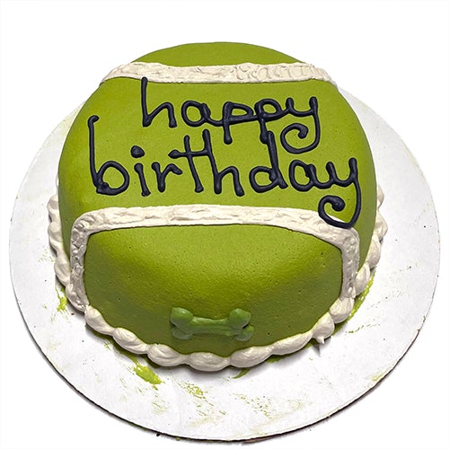 Personalized Tennis Ball Dog Cake