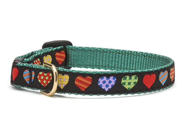 Colorful Hearts Dog Collar
