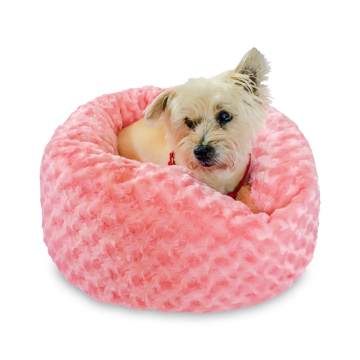 Coral Rosebud Crispy Crème Donut Bed