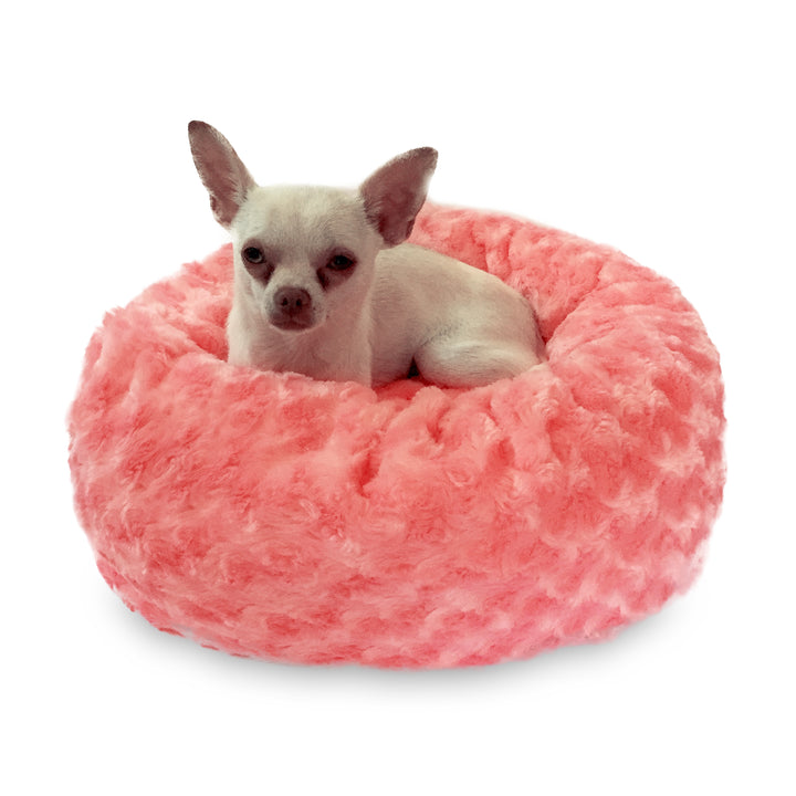 Coral Rosebud Crispy Crème Donut Bed