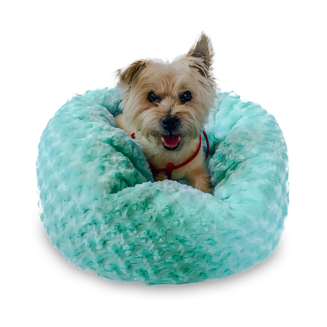 Seafoam Rosebud Crispy Crème Donut Bed
