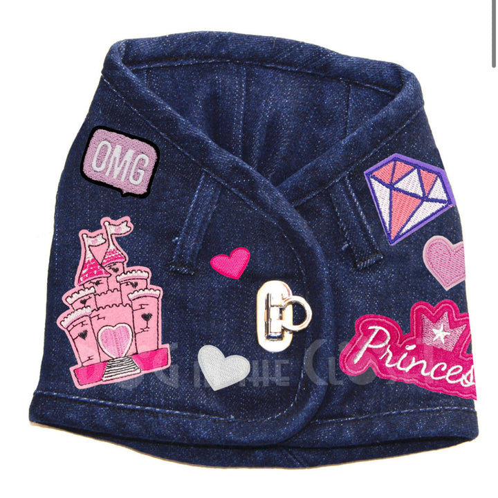 Princess Denim Harness Vest for Dogs (3 Styles/Colors)