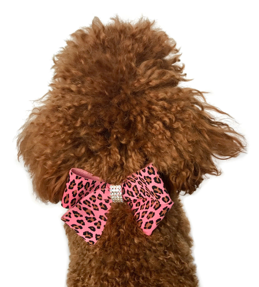 Pink Leopard Bow-Collar Slider