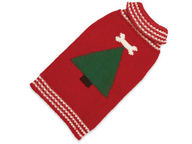 Christmas Tree Hand Knit Dog Sweater