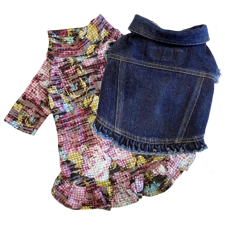 Lucy Pink Floral Waffle Knit Dress