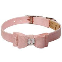 Puppy Pink Glitzerati Big Bow Collar