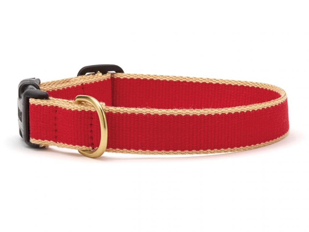 Red and Tan Bamboo Teacup Dog Collar