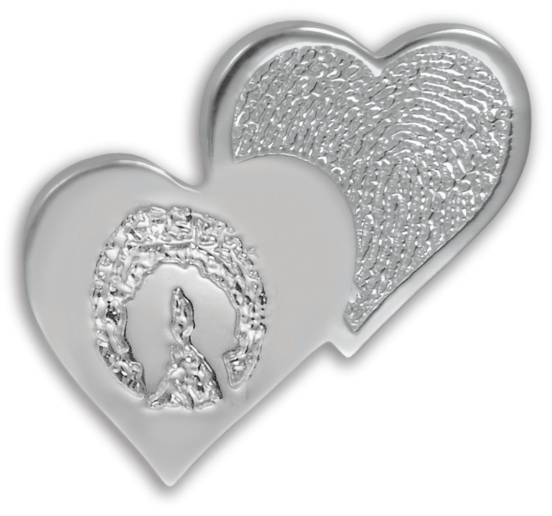 Sterling Silver Heartfelt Paw Print Charm