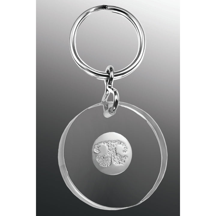 Paw Print Key Fob Sterling Silver