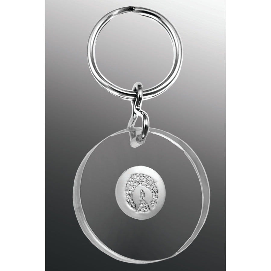 Paw Print Key Fob Sterling Silver