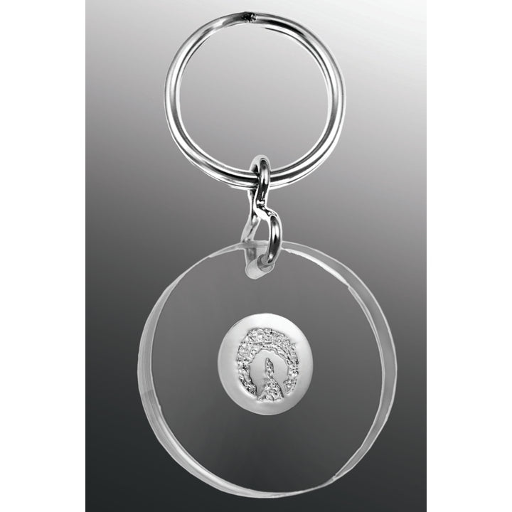 Paw Print Key Fob Sterling Silver